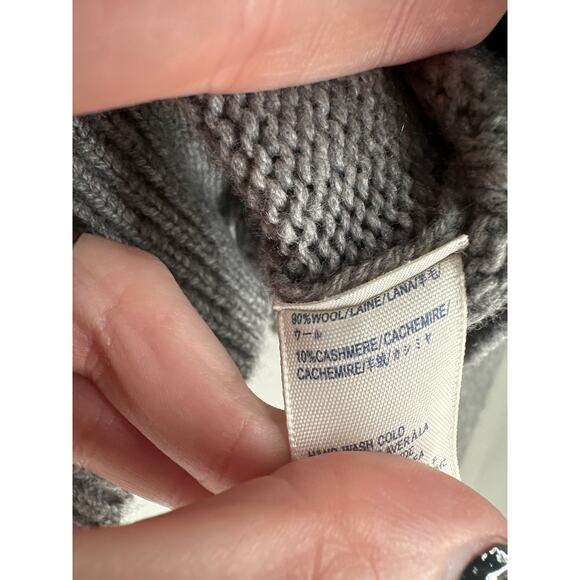 Rebecca Minkoff Sweater Womens XS Gray Studded Cashmere Wool Pullover Cozy - Picture 4 of 8